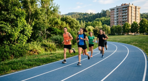 jogging en desarrollo residencial